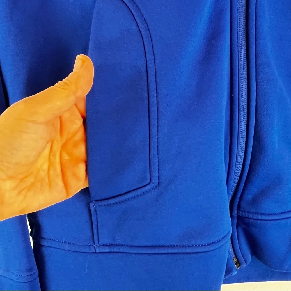 The North Face Hoodie Jacket Sweatshirt Interior Fleece Blue Sz S